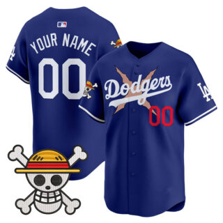 Men's Los Angeles Dodgers Active Player Custom Royal x One Piece 2025 Vapor Premier Limited Stitched Baseball Jersey