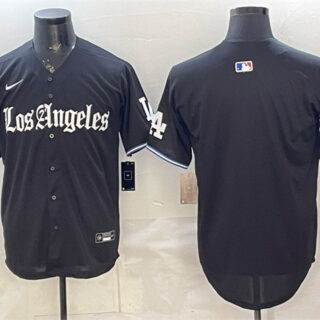 Men's Los Angeles Dodgers Blank Black 'Gothic Edition' Vapor Premier Limited Stitched Baseball Jersey