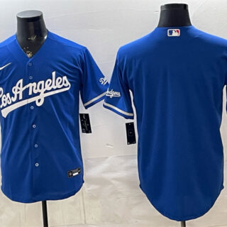Men's Los Angeles Dodgers Blank Royal Alternate Stadium Stitched Baseball Jersey