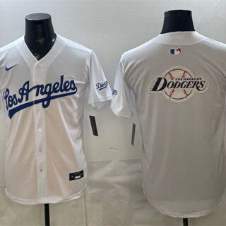 Men's Los Angeles Dodgers Team Big Logo White Alternate Stadium Stitched Baseball Jerseys