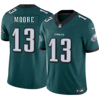 Men's Philadelphia Eagles #13 Elijah Moore Green 2026 F.U.S.E. Vapor Untouchable Limited Stitched Football Jersey
