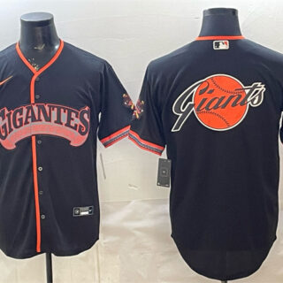 Men's San Francisco Giants Team Big Logo Black 2026 Alternate Stadium Stitched Baseball Jersey