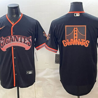 Men's San Francisco Giants Team Big Logo Black 2026 Alternate Stadium Stitched Baseball JerseyS