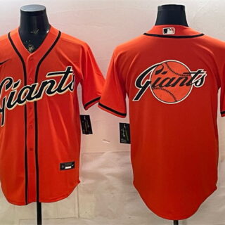 Men's San Francisco Giants Team Big Logo Orange Cool Base Stitched Baseball Jersey