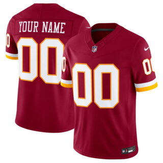 Men's Washington Commanders Active Player Custom Burgundy 2026 F.U.S.E. Vapor Limited Stitched Football Jersey