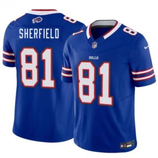 Men's Buffalo Bills #81 Trent Sherfield Blue 2026 Draft F.U.S.E. Vapor Untouchable Limited Football Stitched Jersey