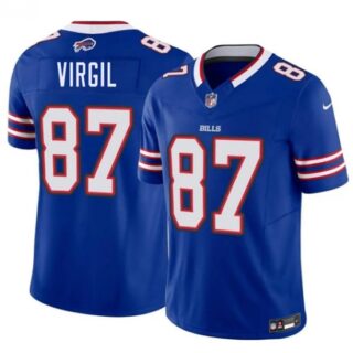 Men's Buffalo Bills #87 Jalen Virgil Blue 2026 Draft F.U.S.E. Vapor Untouchable Limited Football Stitched Jersey