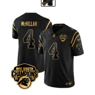 Men's Carolina Panthers #4 Tetairoa McMillan NFC South Division Champions Vapor