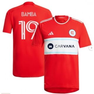 Men's Chicago Fire Jonathan Bamba Red 2024 Return To Red Replica Player Jersey