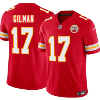 Men's Kansas City Chiefs #17 Alohi Gilman Red 2026 F.U.S.E. Vapor Untouchable Limited Stitched Football Jersey