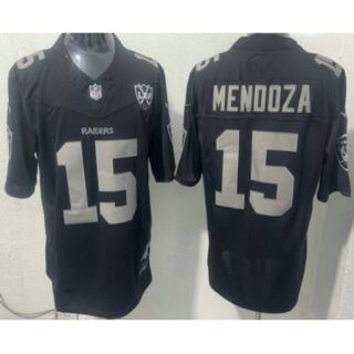 Men's Las Vegas Raiders #15 Fernando Mendoza Limited Black Fashion FUSE Vapor Jersey