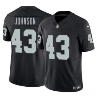 Men's Las Vegas Raiders #43 Dalton Johnson Black 2026 F.U.S.E. Vapor Untouchable Limited Football Stitched Jersey