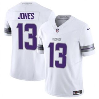 Men's Minnesota Vikings #13 Daniel Jones White 2024 F.U.S.E. Winter Warrior Limited Stitched Jersey