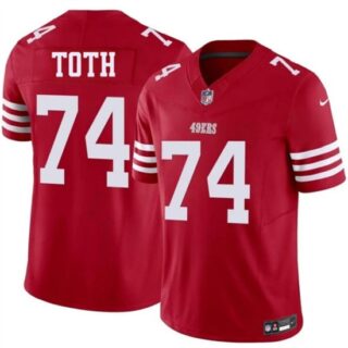 Men's San Francisco 49ers #74 Brett Toth Red 2026 F.U.S.E. Vapor Untouchable Limited Football Stitched Jersey