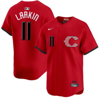 Men's #11 Barry Larkin Cincinnati Reds 2026 City Connect Vapor Premier Limited Jersey - All Stitched