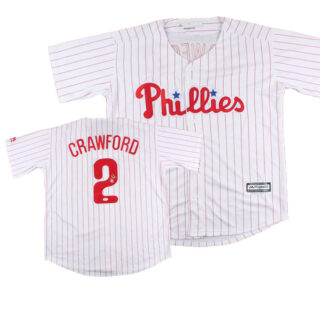 Men's Philadelphia Phillies #2 J.P. Crawford Signed Jersey