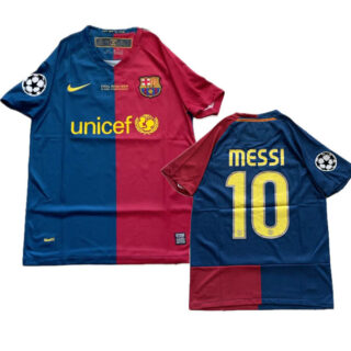 Messi #10 FC Barcelona 2009 Final Roma Champions League Football Soccer Jersey