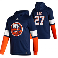 New York Islanders #27 Anders Lee Reverse Retro Pullover Hoodie Navy