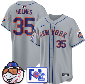 New York Mets 2025 Spring Training BASEBALL Jersey All Stitched Gray Clay Holmes #35