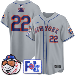 New York Mets 2025 Spring Training BASEBALL Jersey All Stitched Gray Jose Siri #22