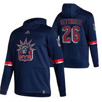 New York Rangers #26 Tim Gettinger Reverse Retro Pullover Hoodie Navy