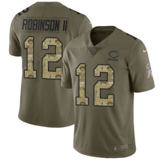 Nike Bears #12 Allen Robinson II Olive Camo Men's Stitched NFL Limited 2017 Salute To Service Jersey