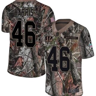 Nike Bengals #46 Clark Harris Camo Men's Stitched NFL Limited Rush Realtree Jersey