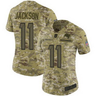 Nike Buccaneers #11 DeSean Jackson Camo Women's Stitched NFL Limited 2018 Salute to Service Jersey