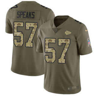 Nike Chiefs #57 Breeland Speaks Olive Camo Youth Stitched NFL Limited 2017 Salute to Service Jersey