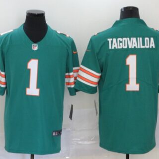 Nike Dolphins 1 Tua Tagovailoa Aqua Throwback Vapor Untouchable Limited Jersey
