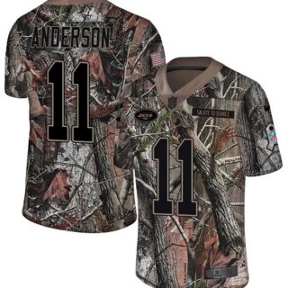 Nike Jets #11 Robby Anderson Camo Men's Stitched NFL Limited Rush Realtree Jersey