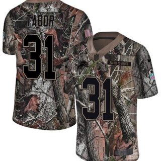 Nike Lions #31 Teez Tabor Camo Men's Stitched NFL Limited Rush Realtree Jersey