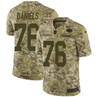 Nike Packers #76 Mike Daniels Camo Men's Stitched NFL Limited 2018 Salute To Service Jersey