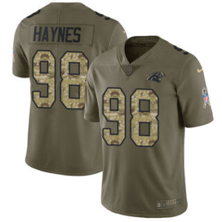 Nike Panthers #98 Marquis Haynes Olive Camo Men's Stitched NFL Limited 2017 Salute To Service Jersey