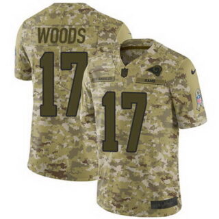 Nike Rams #17 Robert Woods Camo Men's Stitched NFL Limited 2018 Salute To Service Jersey