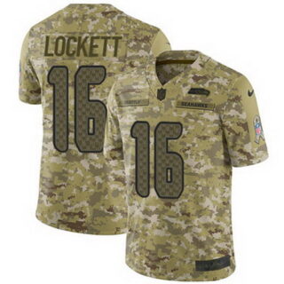 Nike Seahawks #16 Tyler Lockett Camo Men's Stitched NFL Limited 2018 Salute To Service Jersey