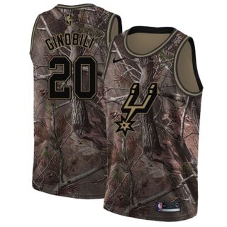 Nike Spurs #20 Manu Ginobili Camo NBA Swingman Realtree Collection Jersey