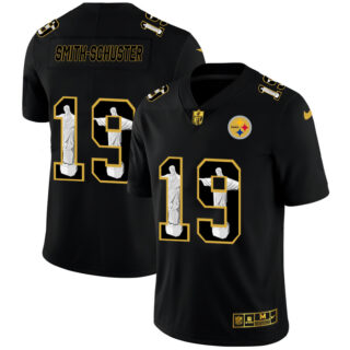 Nike Steelers 19 JuJu Smith-Schuster Black Jesus Faith Edition Limited Jersey