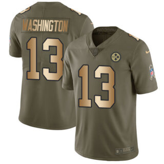 Nike Steelers #13 James Washington Olive Gold Men's Stitched NFL Limited 2017 Salute To Service Jersey