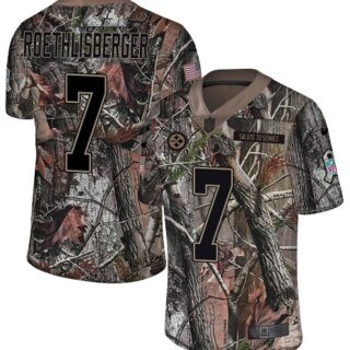 Nike Steelers #7 Ben Roethlisberger Camo Men's Stitched NFL Limited Rush Realtree Jersey