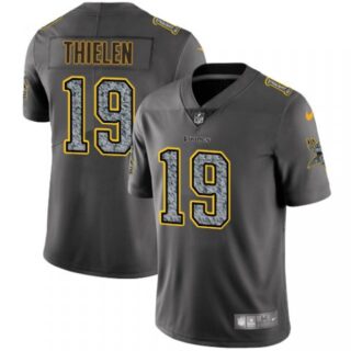 Nike Vikings 19 Adam Thielen Gray Camo Vapor Untouchable Limited Jersey