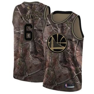 Nike Warriors #6 Nick Young Camo NBA Swingman Realtree Collection Jersey