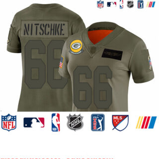 Packers #66 Ray Nitschke Camo Women's Stitched Football Limited 2019 Salute to Service Jersey