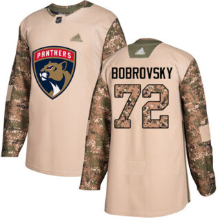 Panthers #72 Sergei Bobrovsky Camo Authentic 2017 Veterans Day Stitched Youth Hockey Jersey