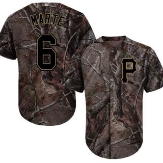 Pirates #6 Starling Marte Camo Realtree Collection Cool Base Stitched Baseball Jersey