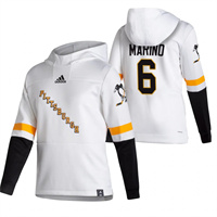 Pittsburgh Penguins #6 John Marino Reverse Retro Pullover Hoodie White