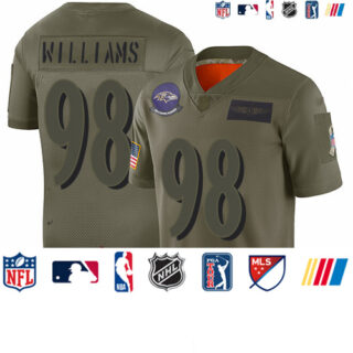 Ravens #98 Brandon Williams Camo Men's Stitched Football Limited 2019 Salute To Service Jersey