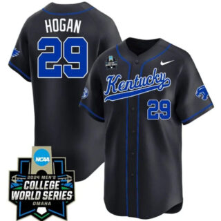 Robert Hogan Jersey #29 Kentucky Wildcats 2024 College World Series Vapor Premier Limited NCAA Baseball Stitched Black