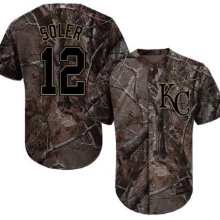 Royals #12 Jorge Soler Camo Realtree Collection Cool Base Stitched Baseball Jersey