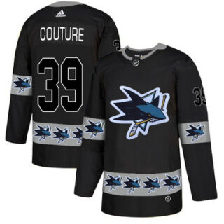 Sharks 39 Logan Couture Black Team Logos Fashion Adidas Jersey